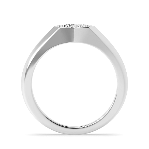 Pave Setting Round Lustrous Diamond Rings