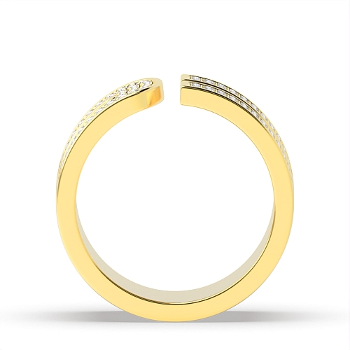 Pave Setting Round Yellow Gold Radiantstream Unique Engagement Rings