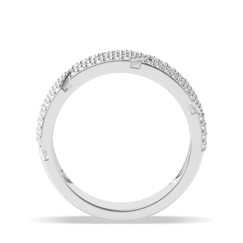 4 Prong Round Geometric Wedding Engagement Ring