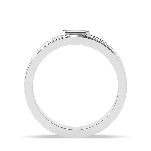 Bezel Setting Emerald Radiance Cluster Diamond Rings