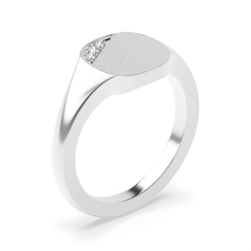 round 2 line diamond set mens engagement ring