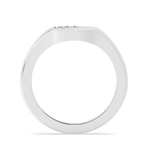 Pave Setting Round Line Diamond Rings