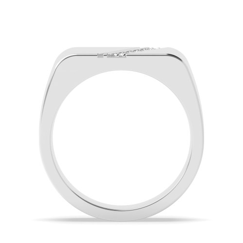 Pave Setting Round LustrousGlint Cluster Wedding Band