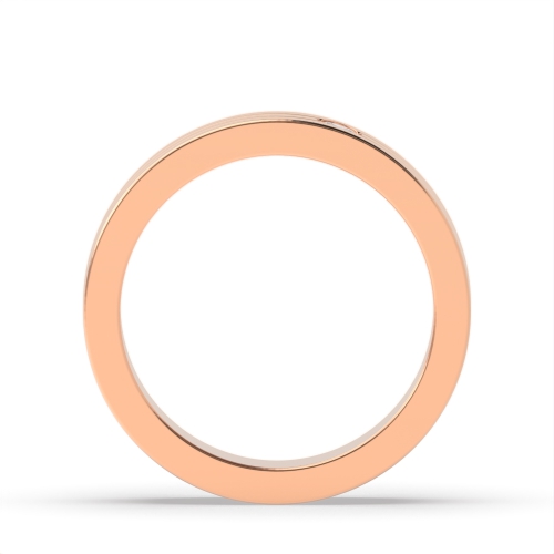 Bezel Setting Round Rose Gold Myst Band Diamond Rings