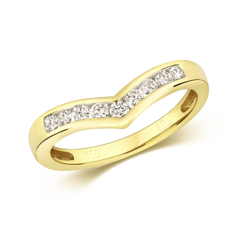 Channel Setting Round Yellow Gold Eternity Engagement Rings