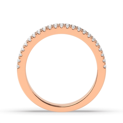 Channel Setting Round/Baguette Rose Gold Unique Eternity Diamond Rings
