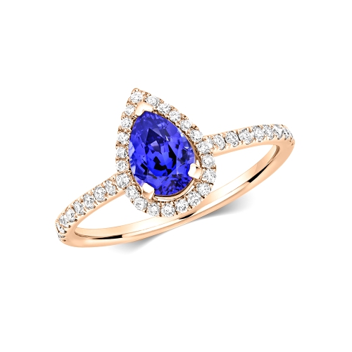 Prong Pear Rose Gold Dreamlike Lab Grown Diamond Engagement Rings