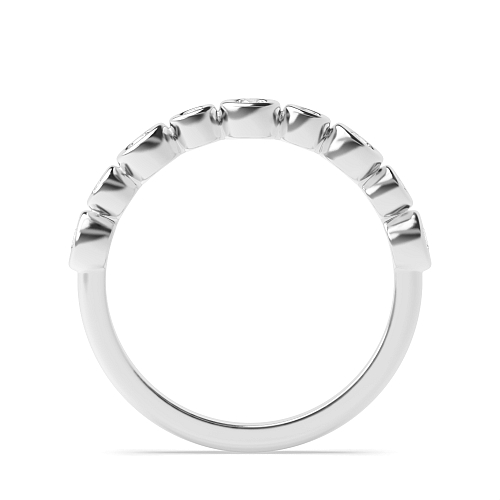Bezel Setting Round petite Naturally Mined Diamond Eternity Wedding Rings & Bands