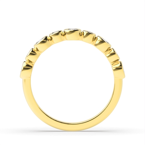 Bezel Setting Round Yellow Gold petite Eternity Wedding Rings & Bands