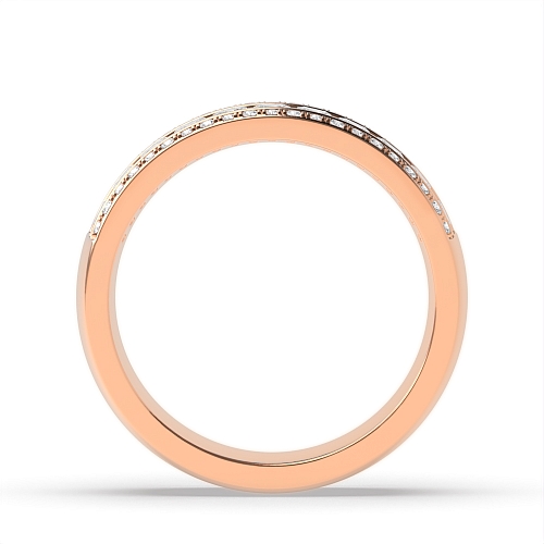 Channel Setting Princess/Round Rose Gold Dazzling Eternity Diamond Rings