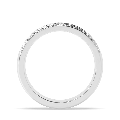 Channel Setting Princess/Round Dazzling Moissanite Eternity Diamond Rings
