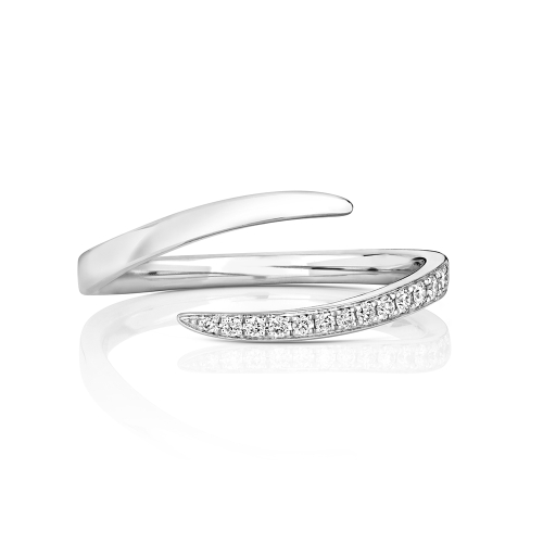 4 Prong Round Open over Moissanite Eternity Diamond Rings