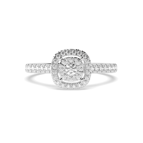 Round Orbit apex Moissanite Engagement Rings