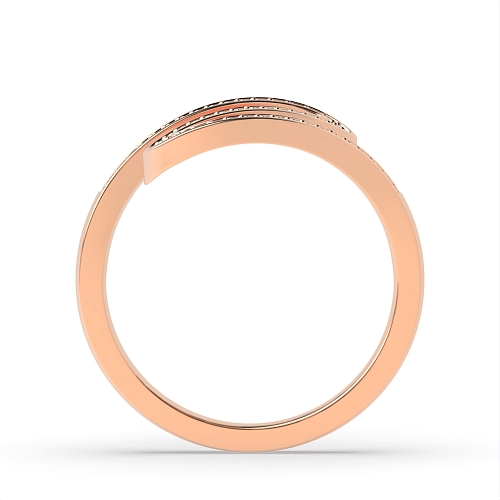 4 Prong Round Rose Gold Spiral zenith Eternity Engagement Rings