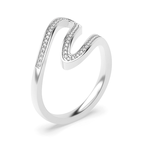 4 Prong Round Spiral zenith Naturally Mined Diamond Eternity Engagement Rings