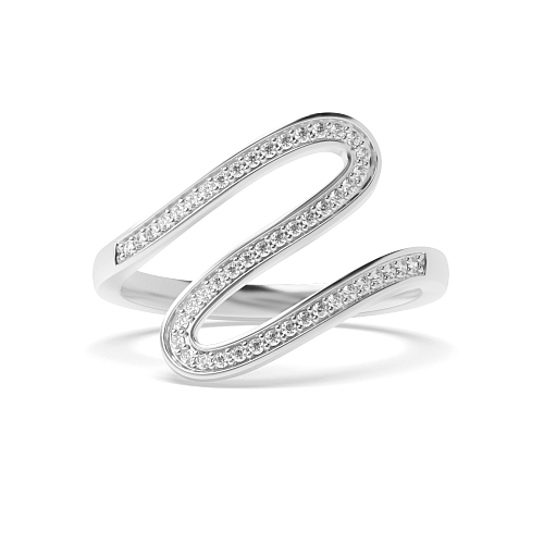 4 Prong Round Spiral zenith Naturally Mined Diamond Eternity Engagement Rings
