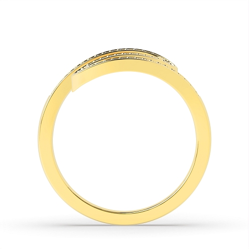 4 Prong Round Yellow Gold Spiral zenith Eternity Engagement Rings