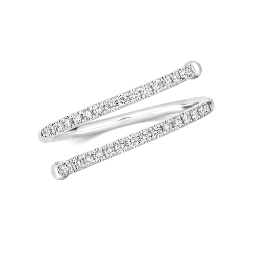 4 Prong Round Cross vertex Eternity Engagement Rings