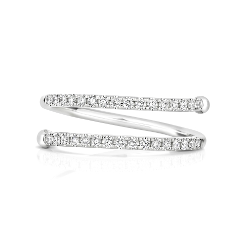 4 Prong Round Cross vertex Eternity Engagement Rings
