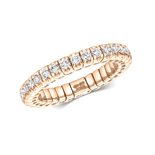 4 Prong Round Rose Gold Stellar Eternity Engagement Rings