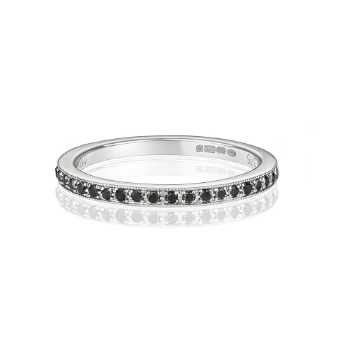Pave Setting Round Milligrained Lab Grown Diamond Eternity Engagement Rings