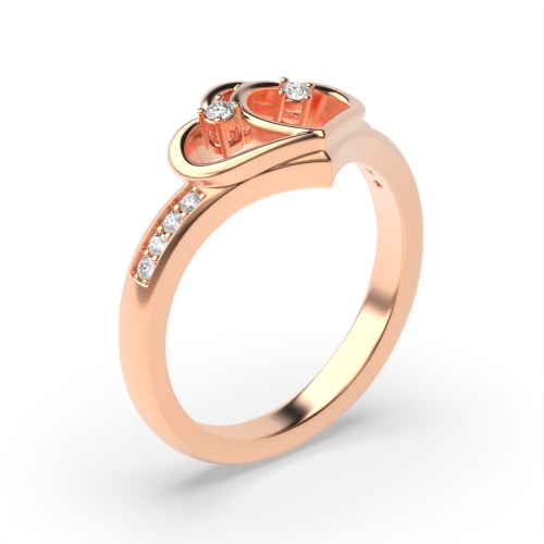 4 Prong Round Rose Gold Illumine Engagement Rings