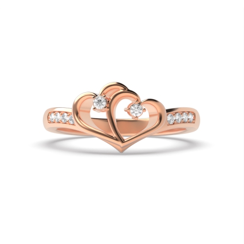 4 Prong Round Rose Gold Illumine Engagement Rings