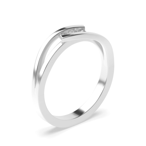 Purchase Channel Setting Round Shape Trilogy Ring - Abelini