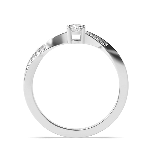 Round twisted unique styled Engagement Rings