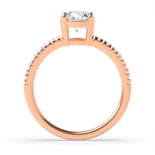 4 Prong Round Rose Gold Auraglow Engagement Rings