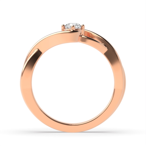 4 Prong Round Rose Gold Blush Engagement Rings