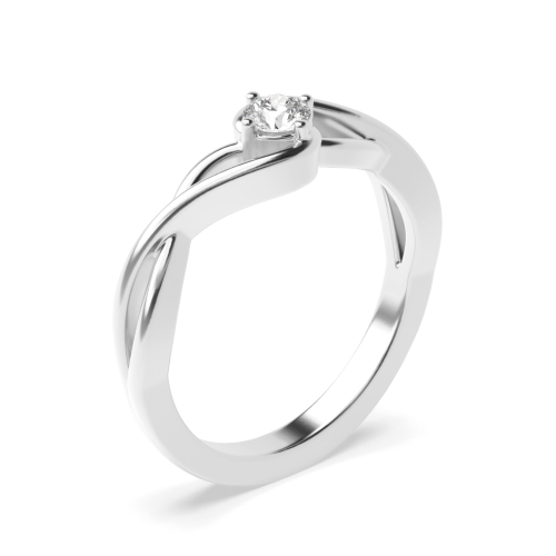 4 Prong Round Blush Engagement Rings