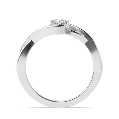 4 Prong Round Blush Engagement Rings