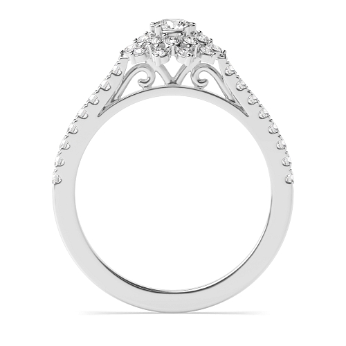 4 Prong Round Petal Lumina Moissanite Engagement Rings