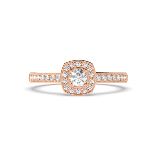 4 Prong Round Rose Gold Starwhisper Engagement Rings