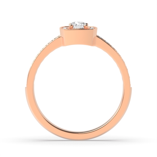 4 Prong Round Rose Gold Starwhisper Engagement Rings