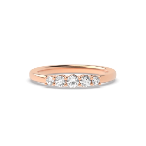 4 Prong Round Rose Gold Radiancepulse Diamond Rings