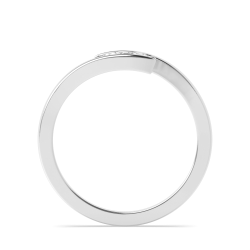 4 Prong Round Platinum Two Diamond Rings