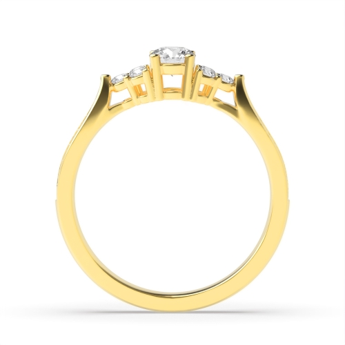 Bezel Setting Round Yellow Gold Whisperluminous Engagement Rings