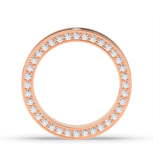 Bezel Setting Round Rose Gold Stargleam Diamond Rings