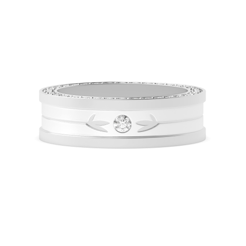 Bezel Setting Round White Gold Stargleam Full Eternity Diamond Rings
