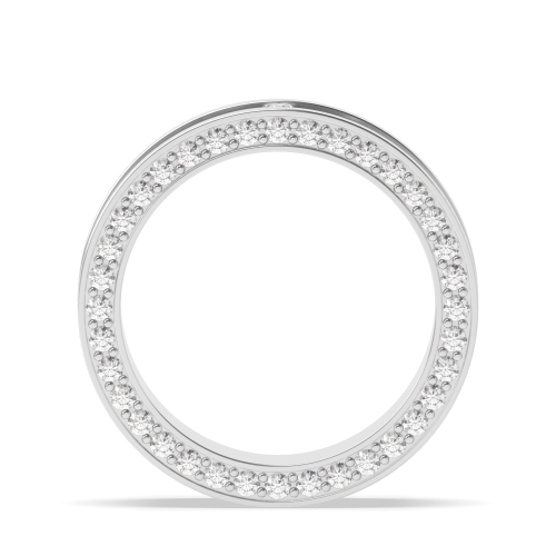 Bezel Setting Round White Gold Stargleam Full Eternity Diamond Rings
