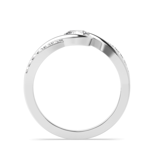 Bezel Setting Round Vibrance Side Stone Engagement Rings
