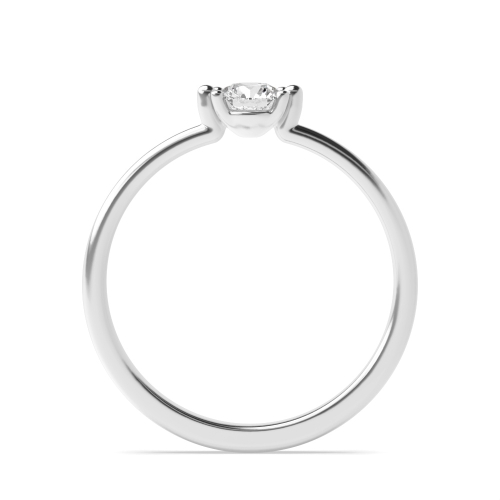 6 Prong Round Tri Claws Minimalist Moissanite Engagement Rings