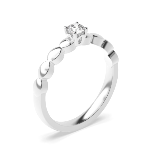 4 prong setting round shape classic solitaire Lab Grown Diamond ring
