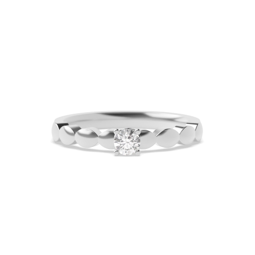 4 Prong Round Glamour Engagement Rings