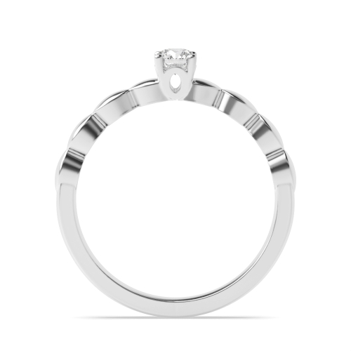 4 Prong Round Glamour Engagement Rings