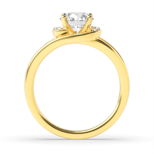 4 Prong Round Yellow Gold Solitaire Engagement Ring