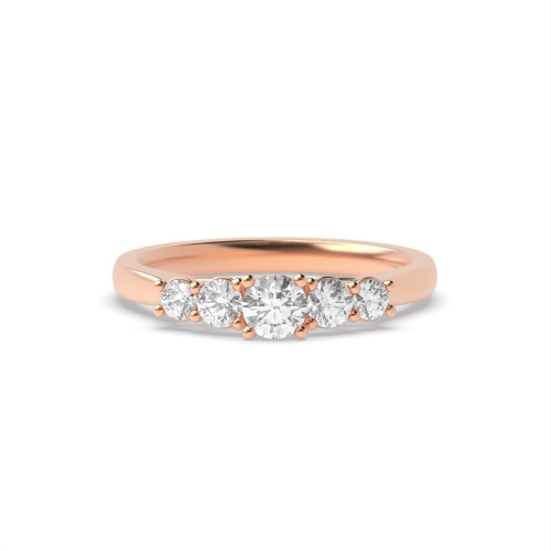 4 Prong Round Rose Gold Whisperstream Diamond Rings