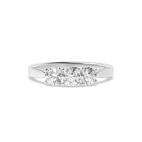 4 Prong Round Sparkling Moissanite Engagement Rings